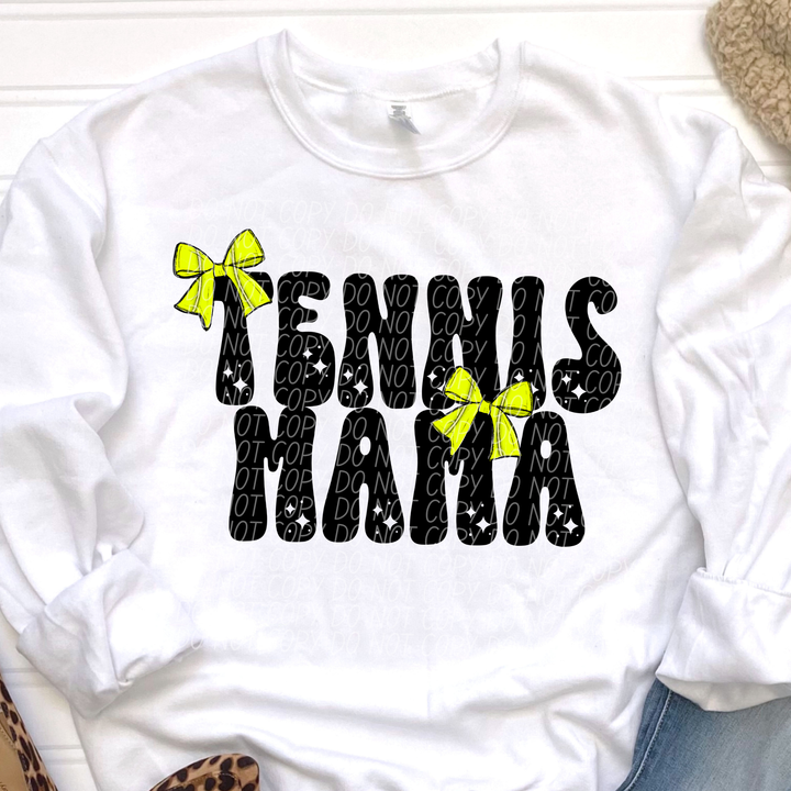 Tennis Mama Bow DTF Print
