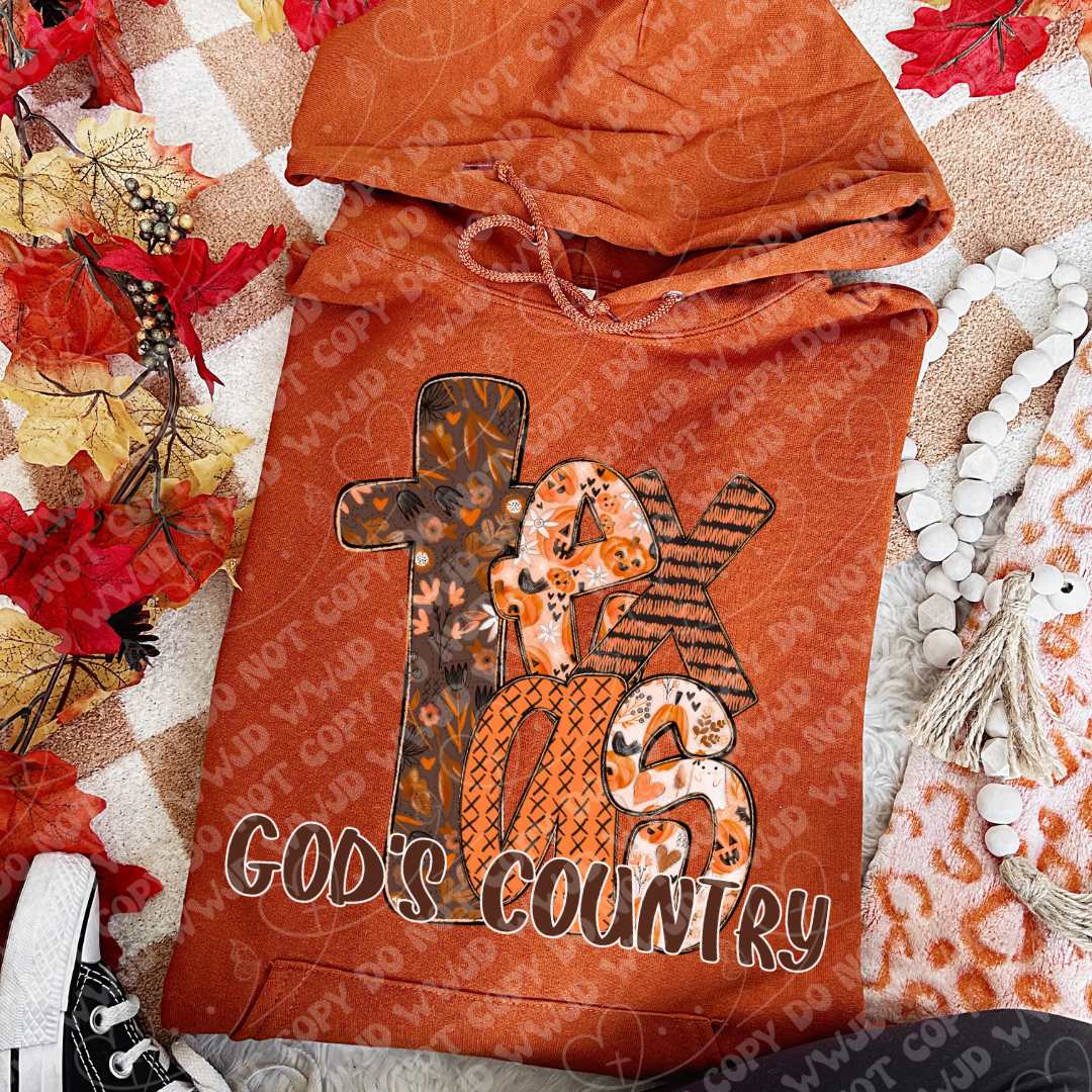 Texas Pumpkin DTF Print