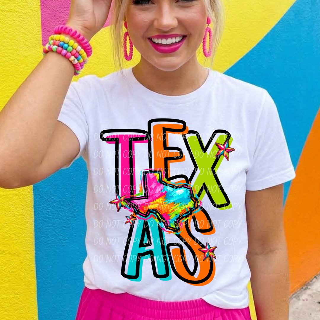 Neon States DTF Print