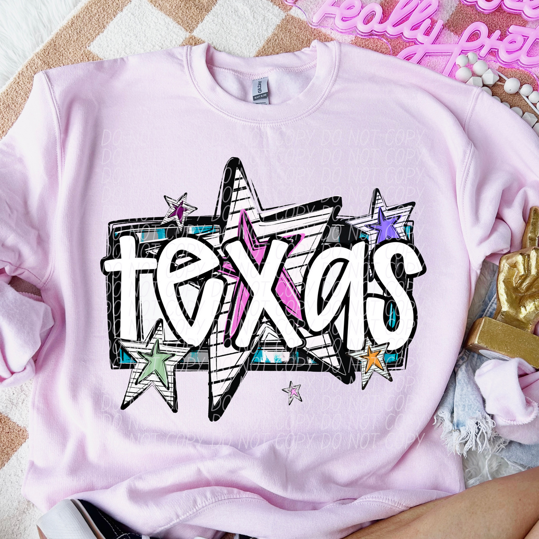 Bright Stars States DTF Print