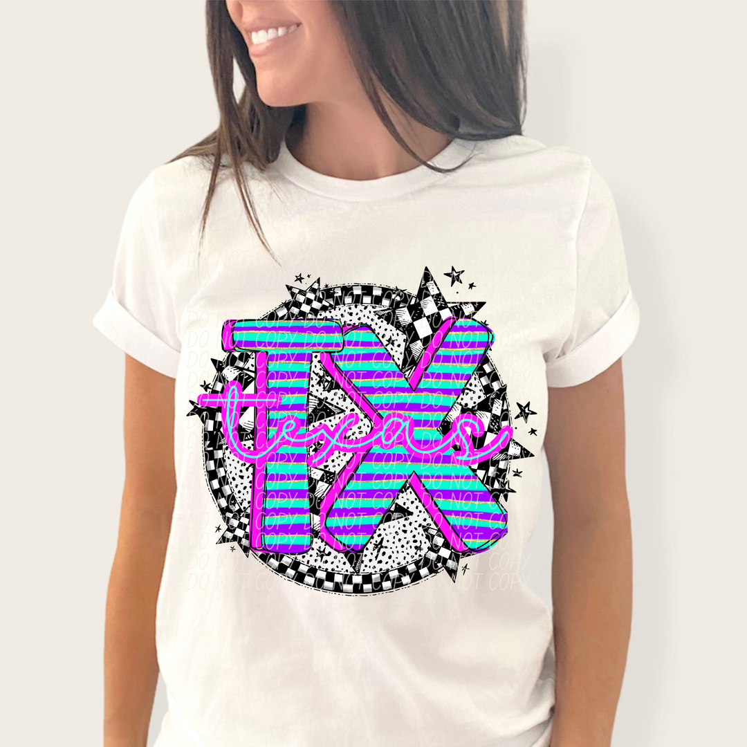 Striped Spring States DTF Print