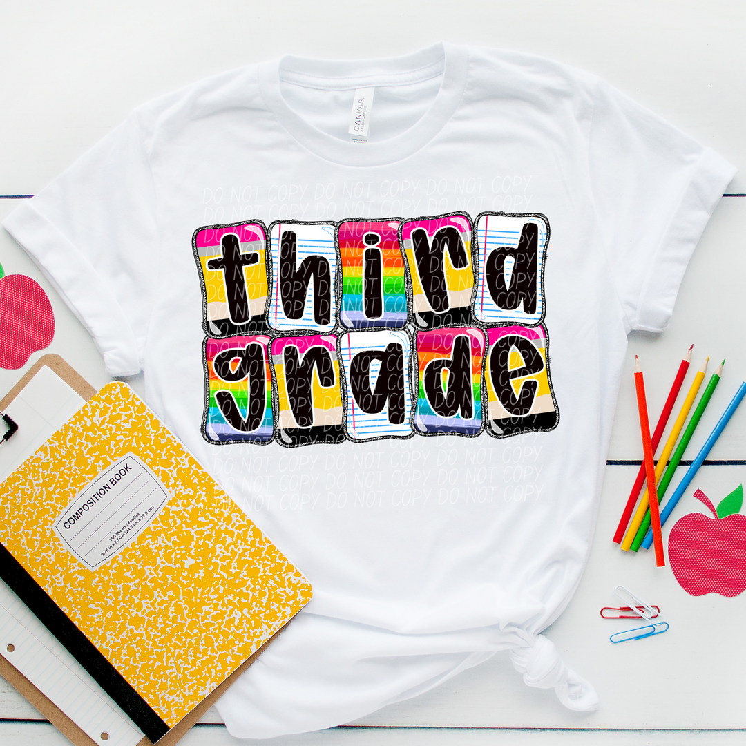 School Daze Titles DTF Print