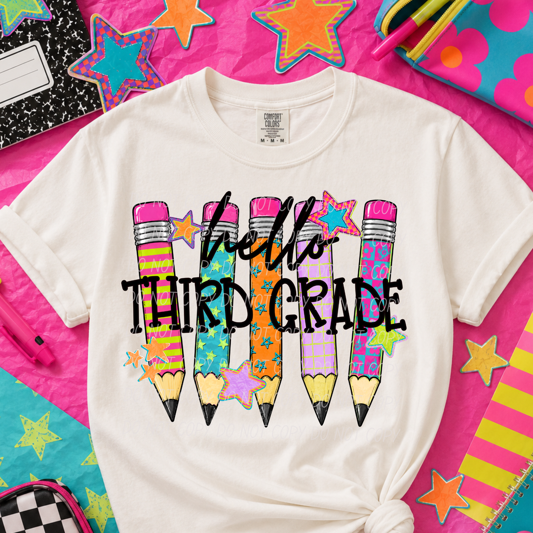 Pencil Grades DTF Print
