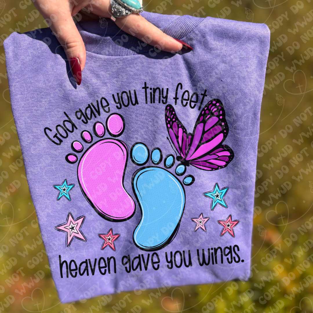 Tiny Feet With Wings DTF Print