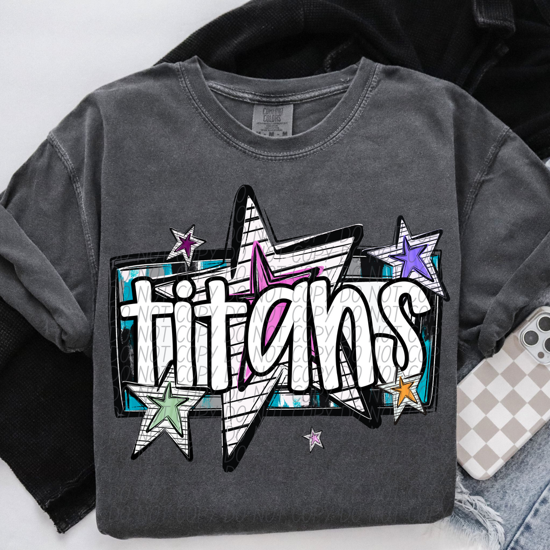 Bright Stars Mascots Youth DTF Print