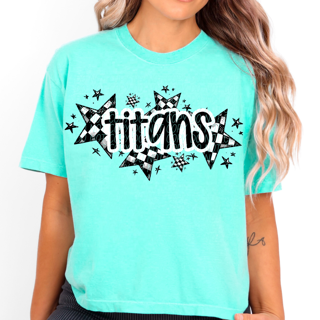 Checker Stars Mascots Youth DTF Print