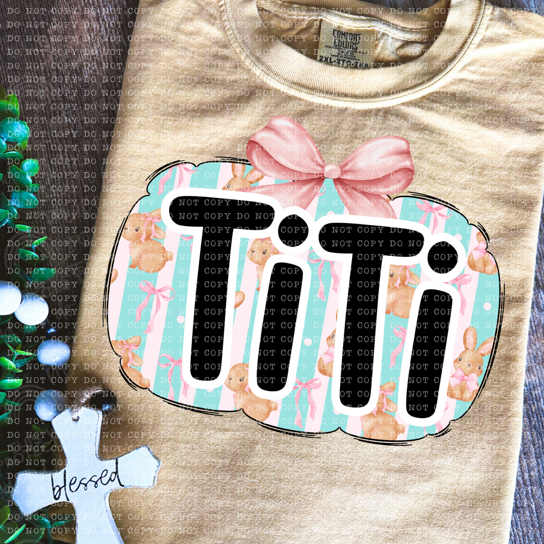 Coquette Bunny Names DTF Print