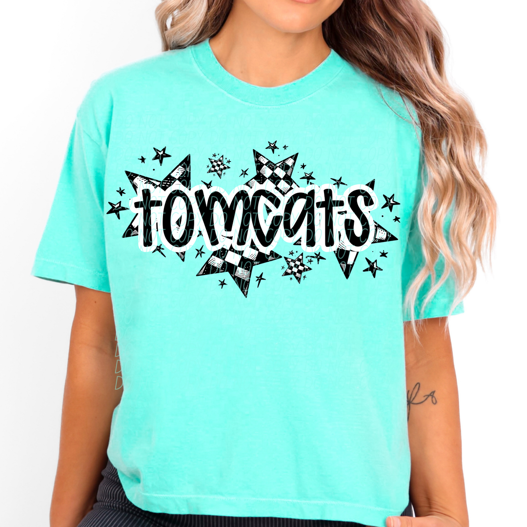 Checker Stars Mascots Youth DTF Print