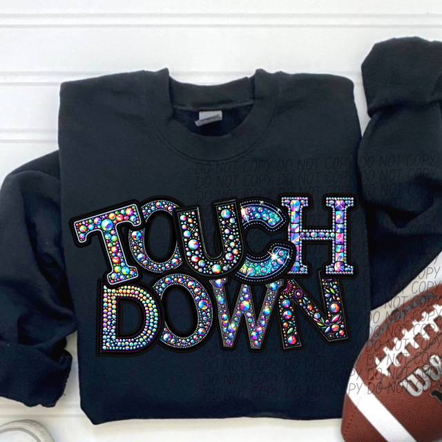 Faux Bling Touchdown DTF Print