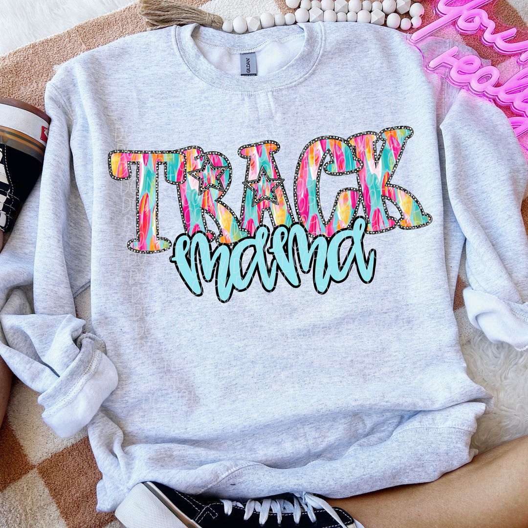 Multi Color Star Sports Mama DTF Print
