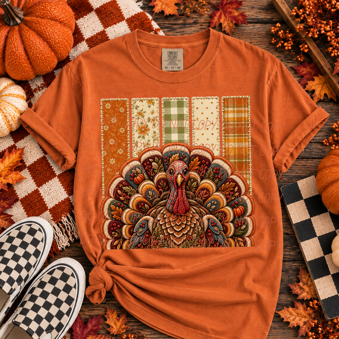 Turkey Quilt DTF Print