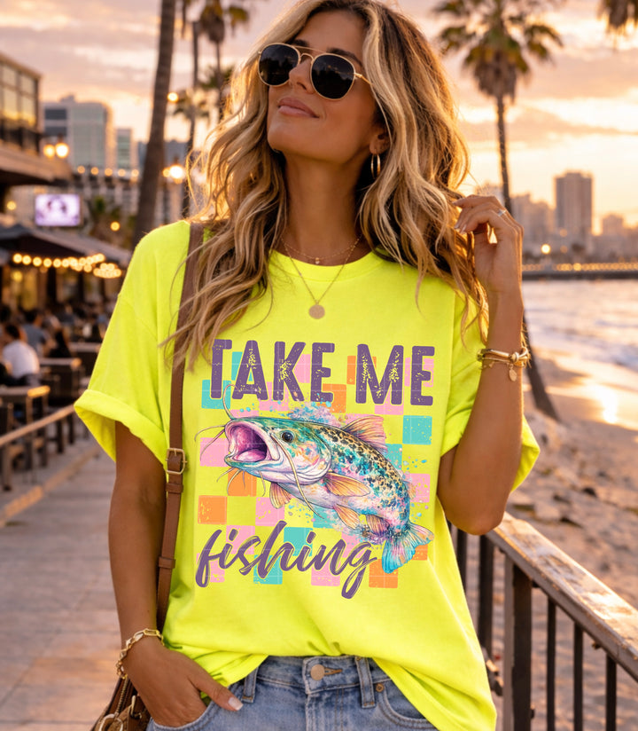Take Me Fishing DTF Print