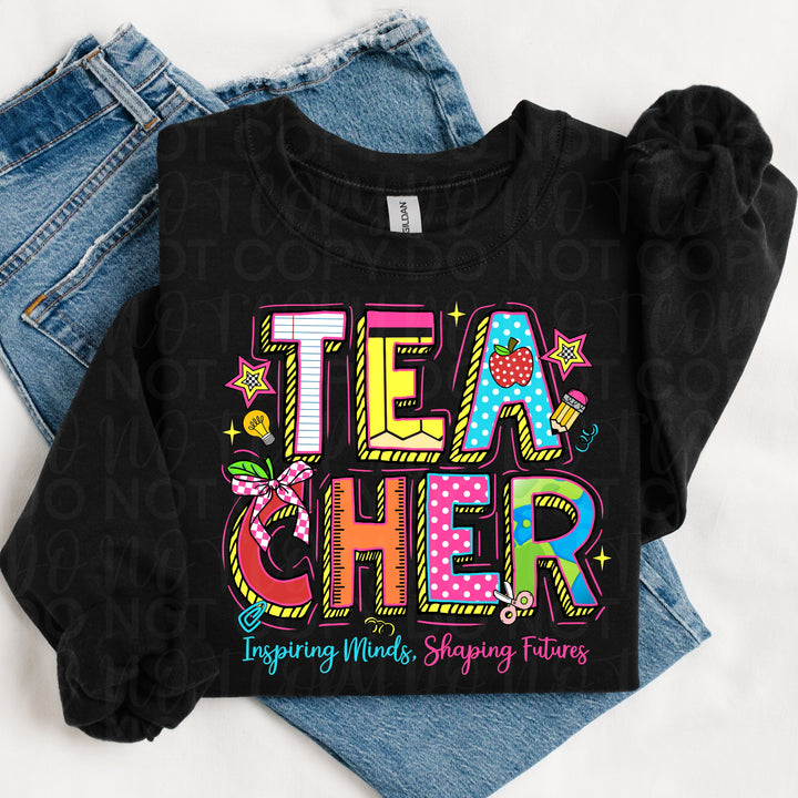 Teacher Inspiring Vibes DTF Print