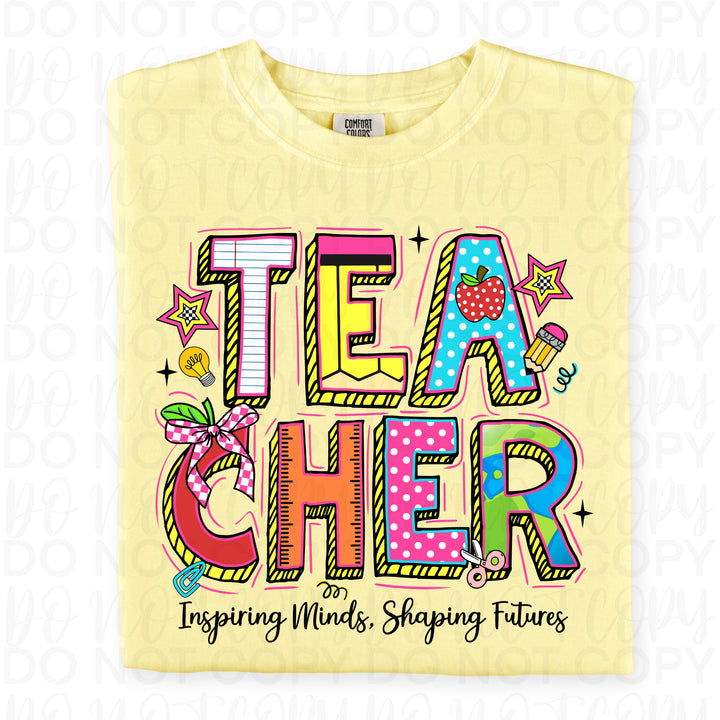 Teacher Inspiring Vibes DTF Print