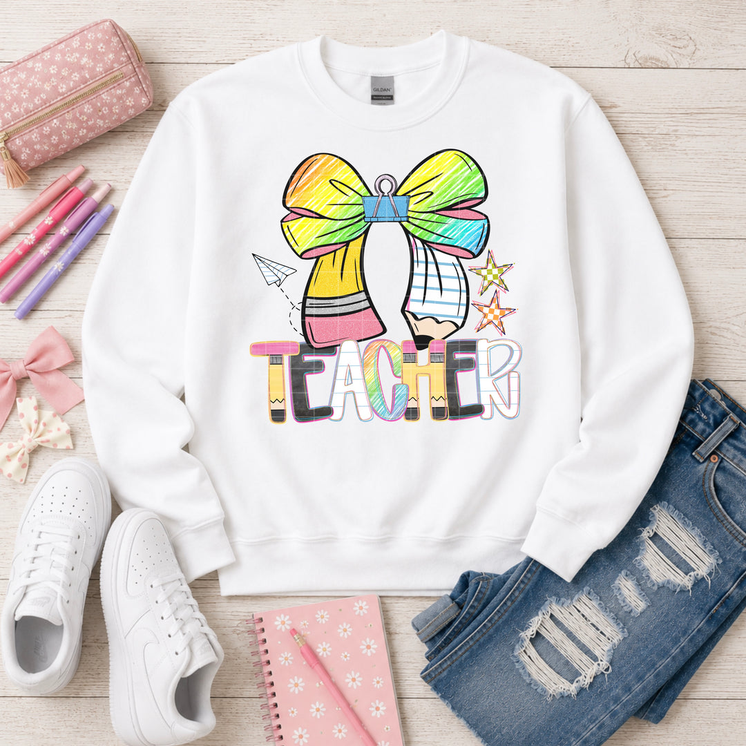 Teacher Bow DTF Print