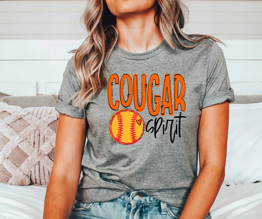 Go Team Cougar Softball Print Spirit DTF Print