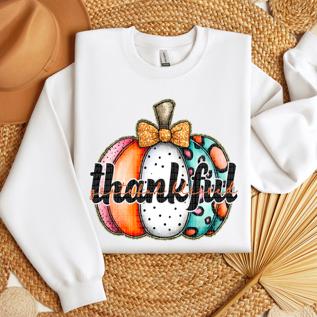 Thankful Pumpkin DTF Print
