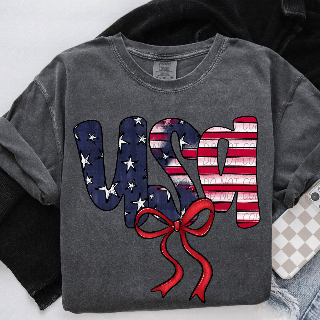 USA Big Bow DTF Print