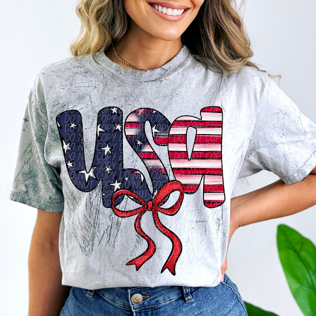 USA Big Bow DTF Print
