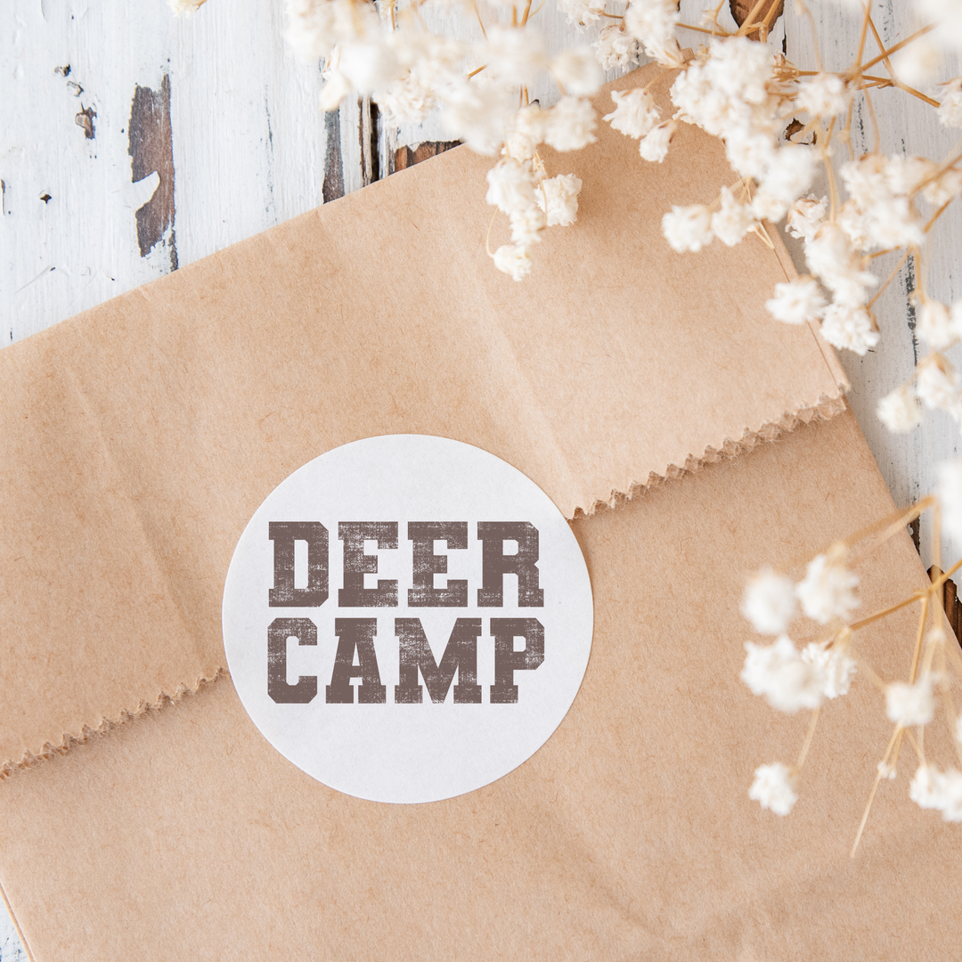 Deer Camp Die Cut Stickers