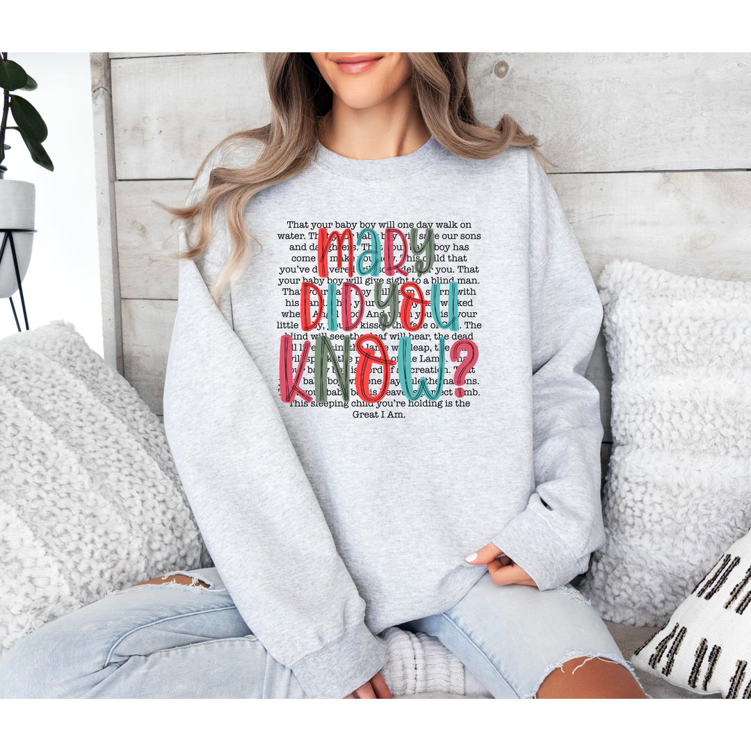 Mary Did You Know DTF Print