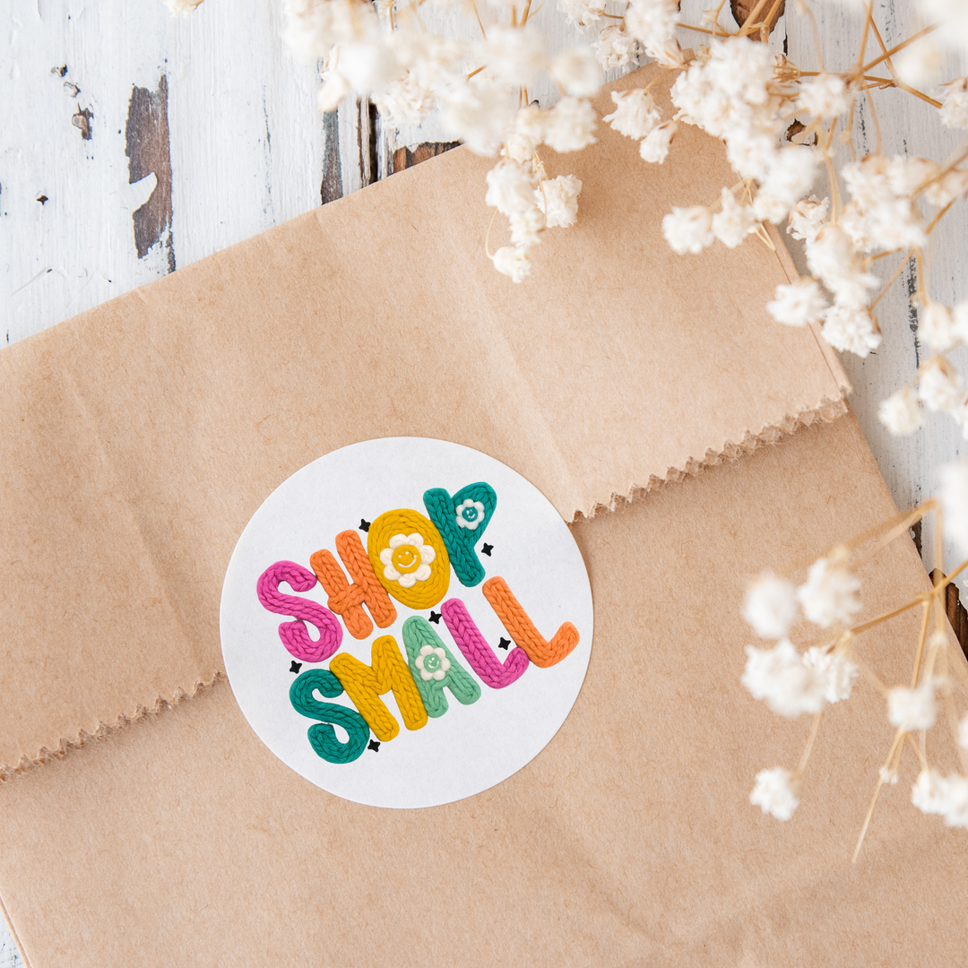 Shop Small Packaging Sticker Sheet