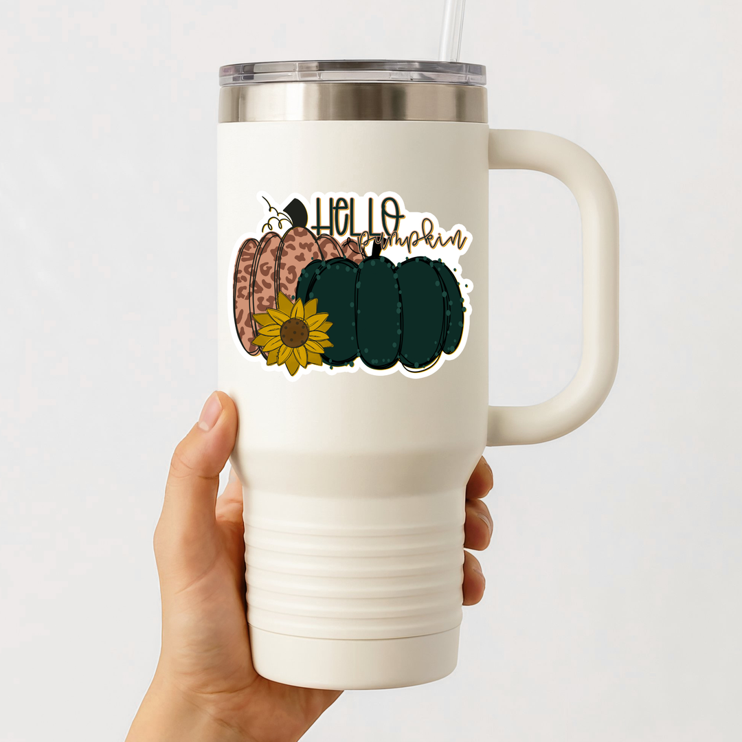 Hello Pumpkin Die Cut Stickers