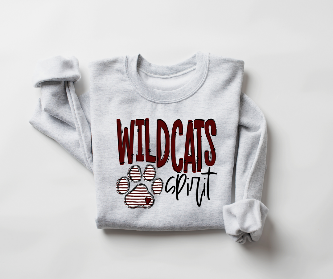 Go Team Wildcat Paw Print Spirit DTF Print