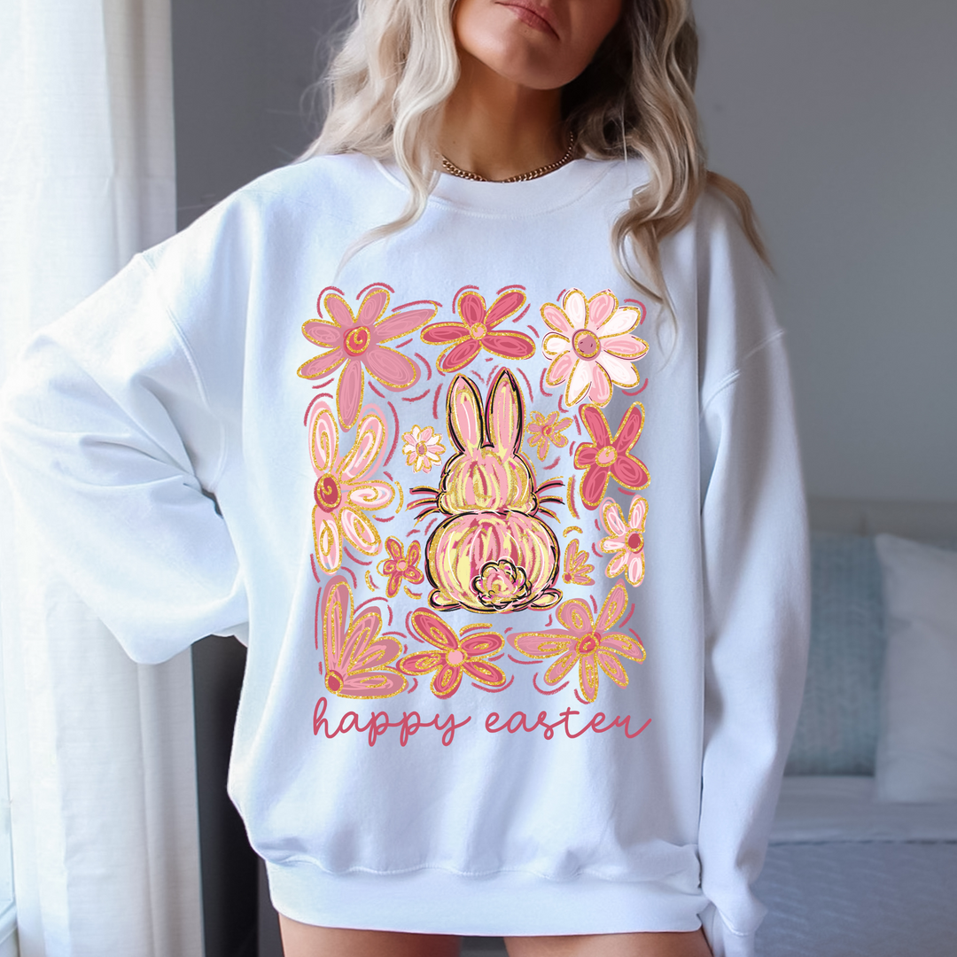 Retro Happy Easter DTF Print
