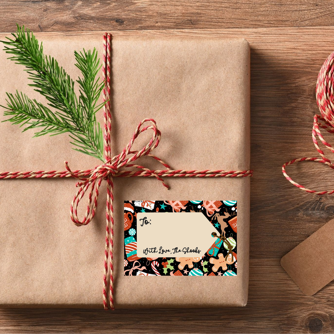 CUSTOM Christmas Gift Tag Sticker Sheet