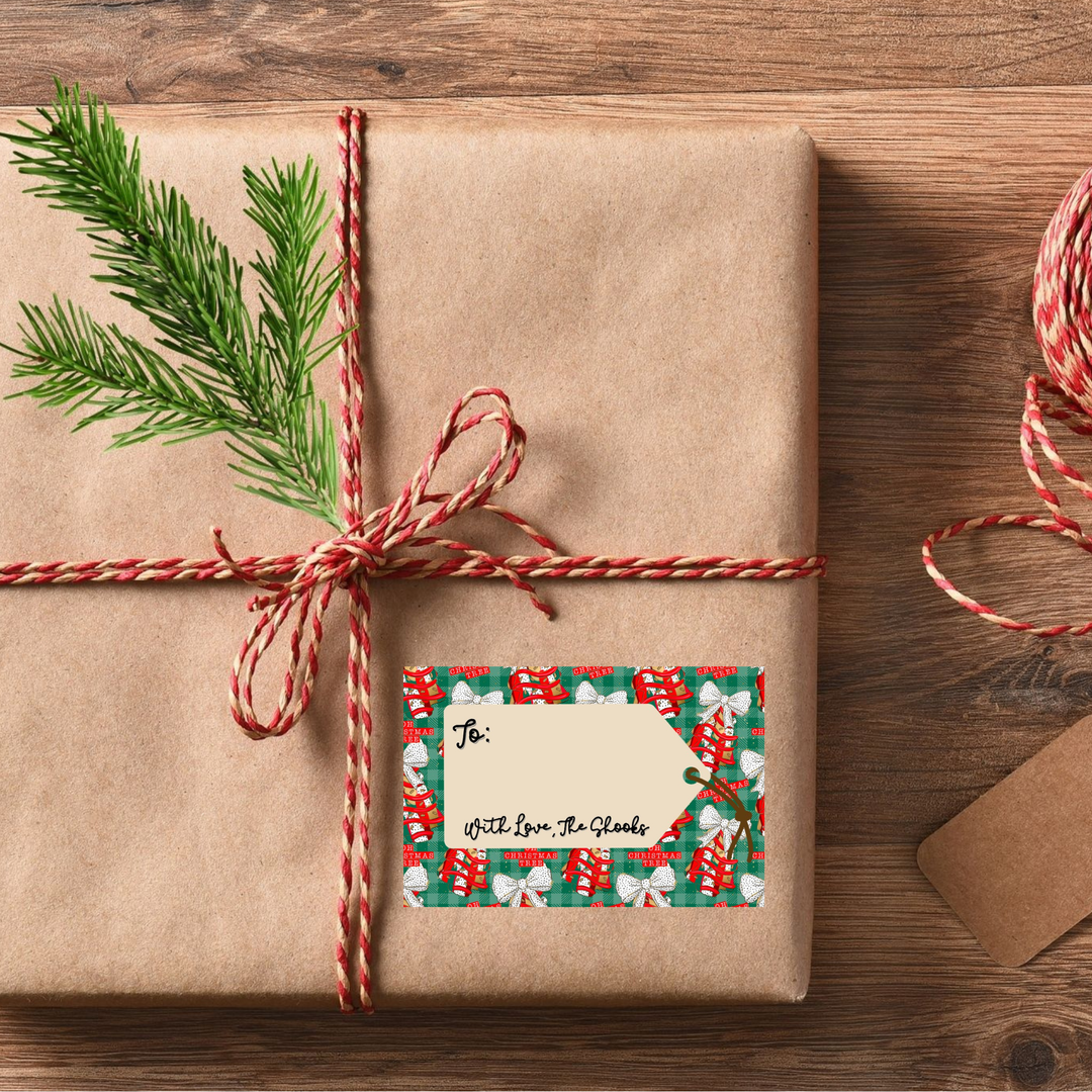 CUSTOM Christmas Gift Tag Sticker Sheet