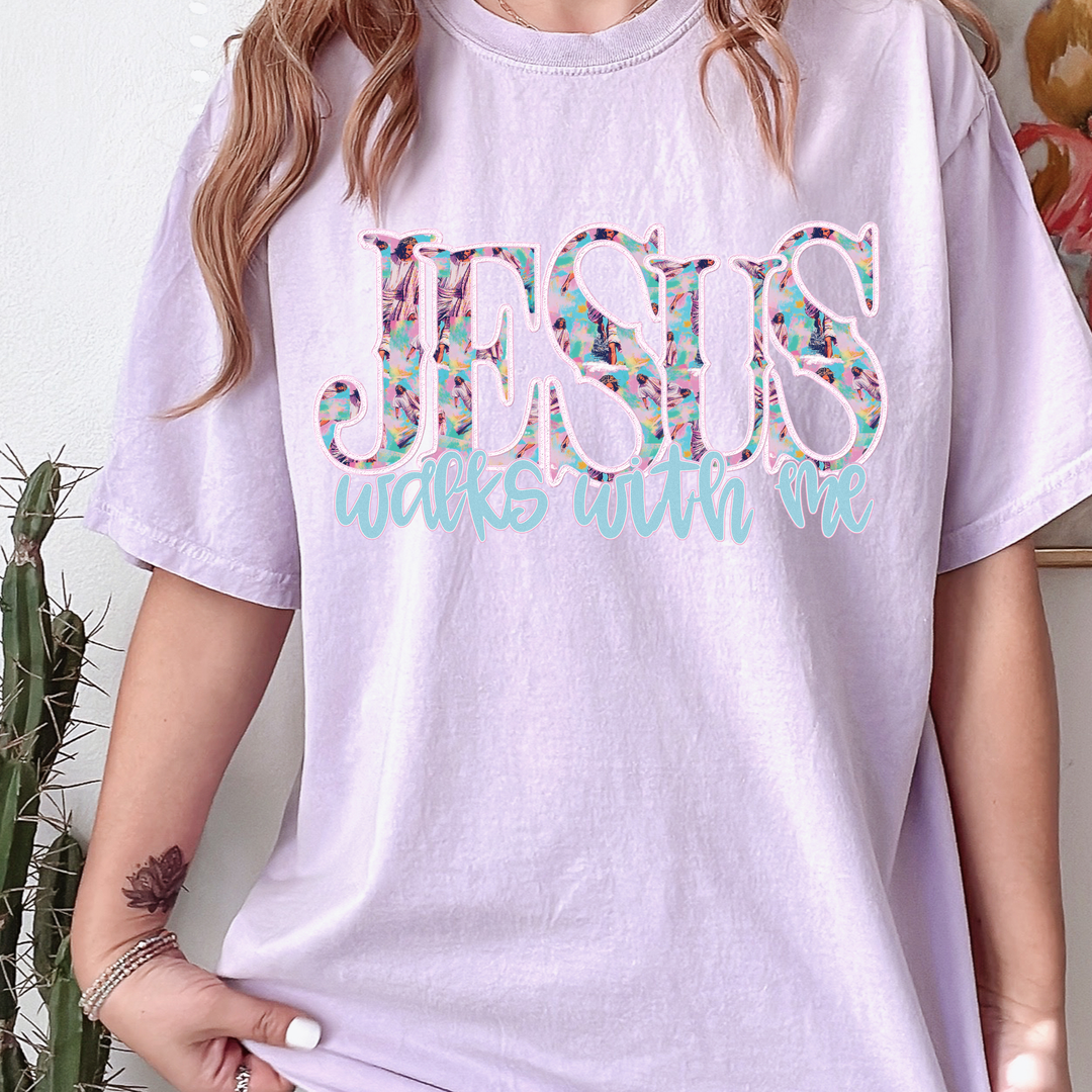 Jesus Walks With Me DTF Print