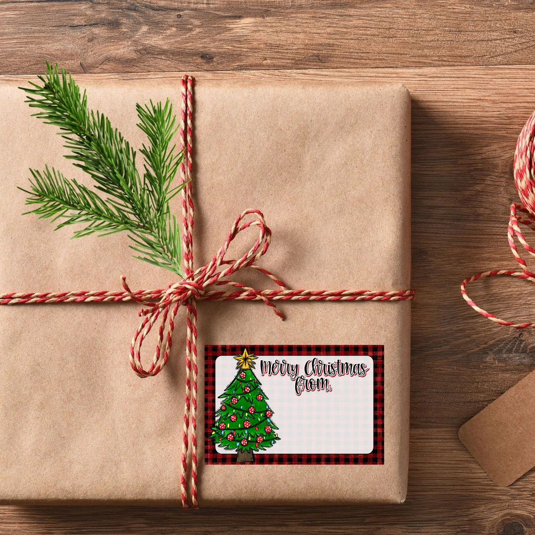 CUSTOM Christmas Gift Tag Sticker Sheet