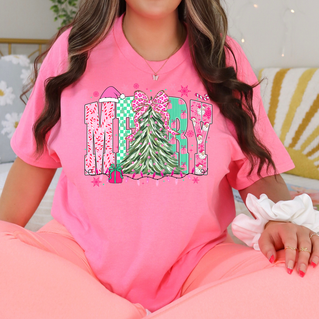 Merry Gildan Safety Pink Tuesday Deal Tee