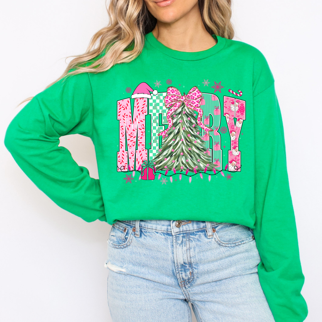 Merry Gildan Irish Green Long Sleeve Tuesday Deal Tee