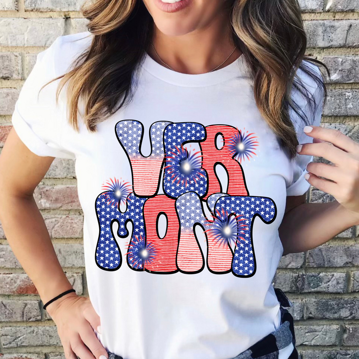 Patriotic Stars and Stripes States DTF Print