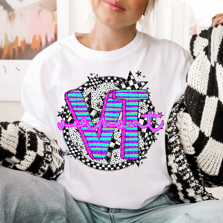 Striped Spring States DTF Print
