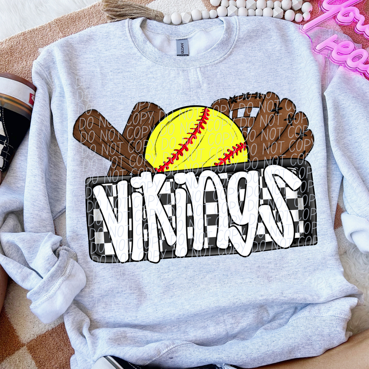 Softball Mascots DTF Print