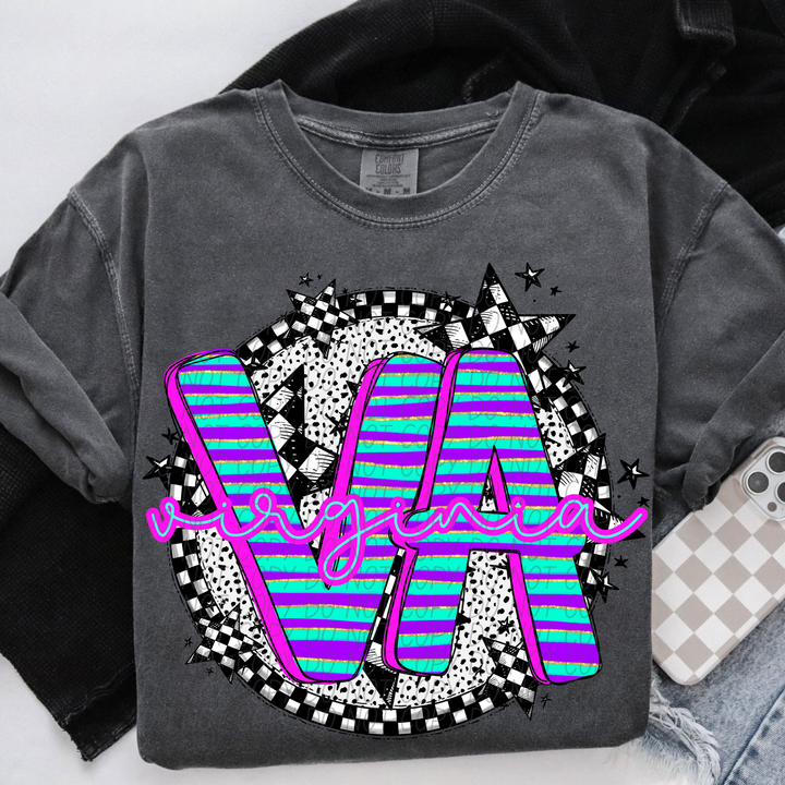 Striped Spring States DTF Print