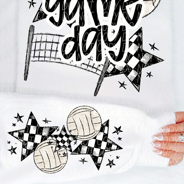 Game Day Sports Checkered Stars Set DTF Print