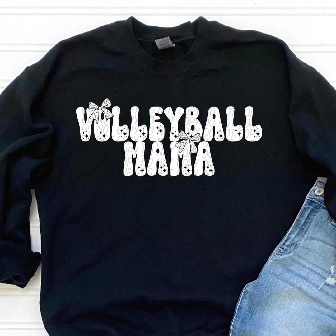 Volleyball Mama Bow DTF Print