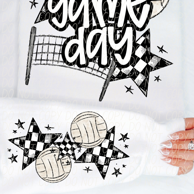 Game Day Sports Checkered Stars Set DTF Print