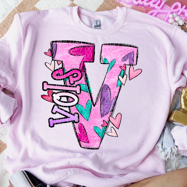 Valentine's Day Mascots DTF Print