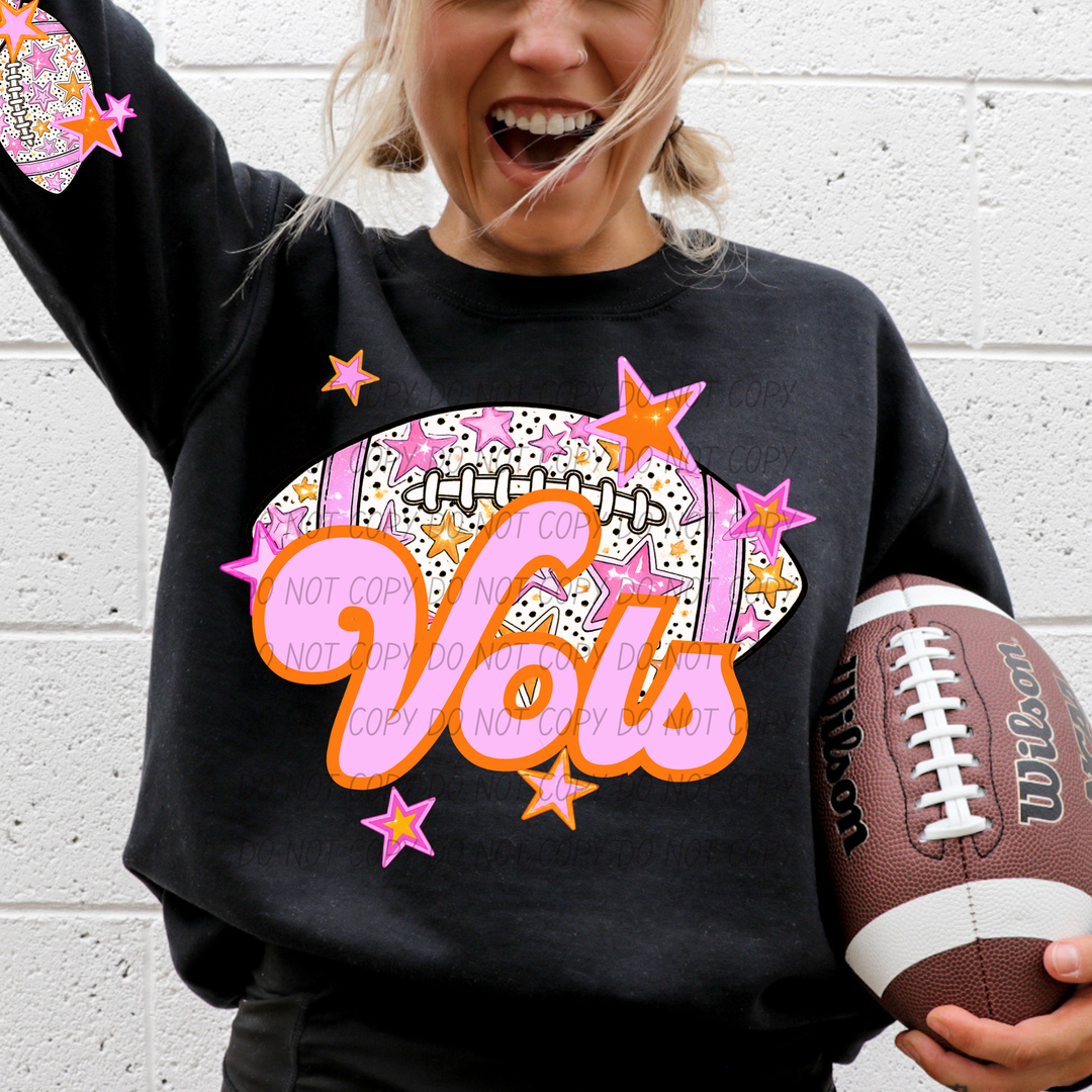 Pink Football DTF Print