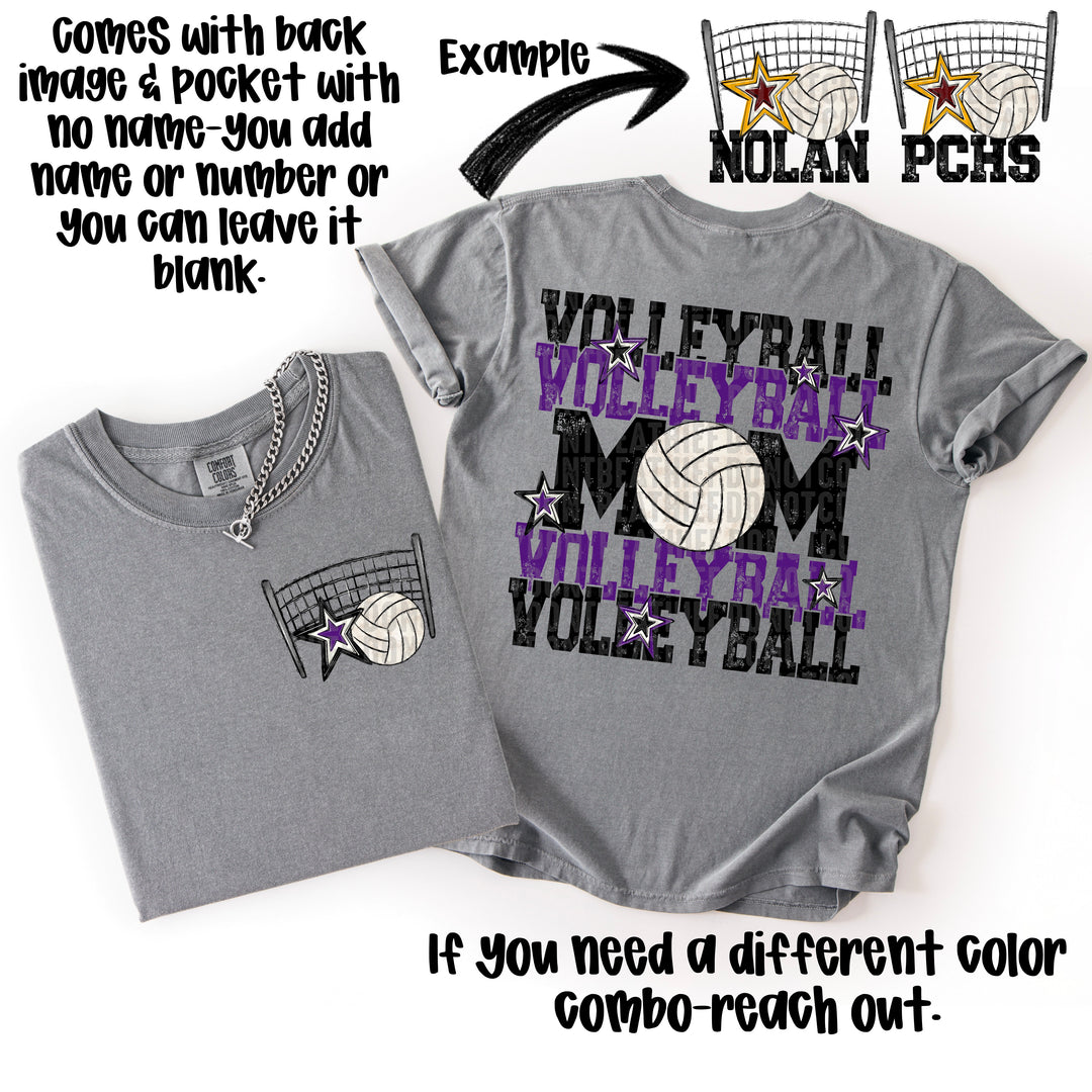 Volleyball Mom Collection BACK DTF Print