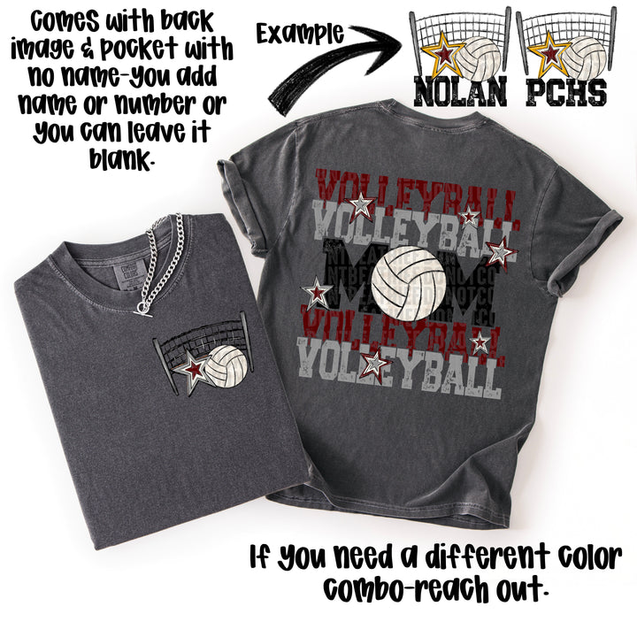 Volleyball Mom Collection BACK DTF Print