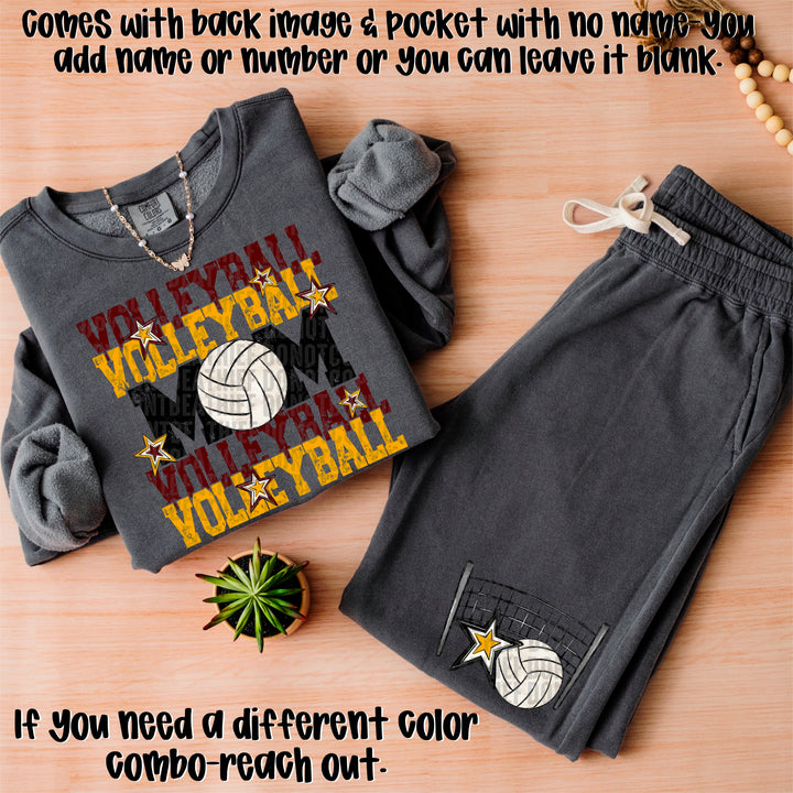 Volleyball Mom Collection BACK DTF Print