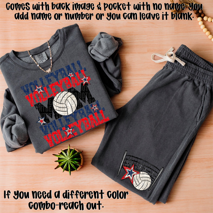 Volleyball Mom Collection BACK DTF Print