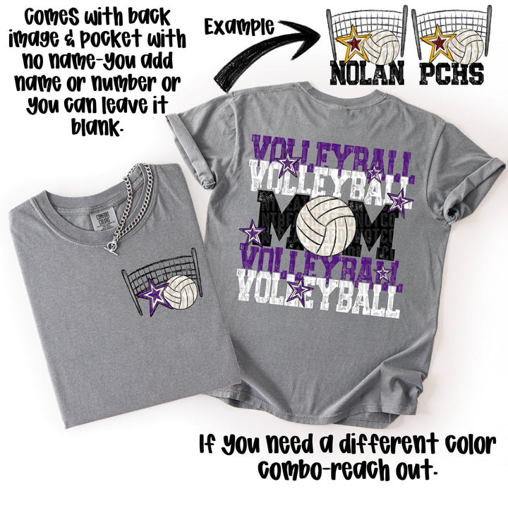 Volleyball Mom Collection BACK DTF Print