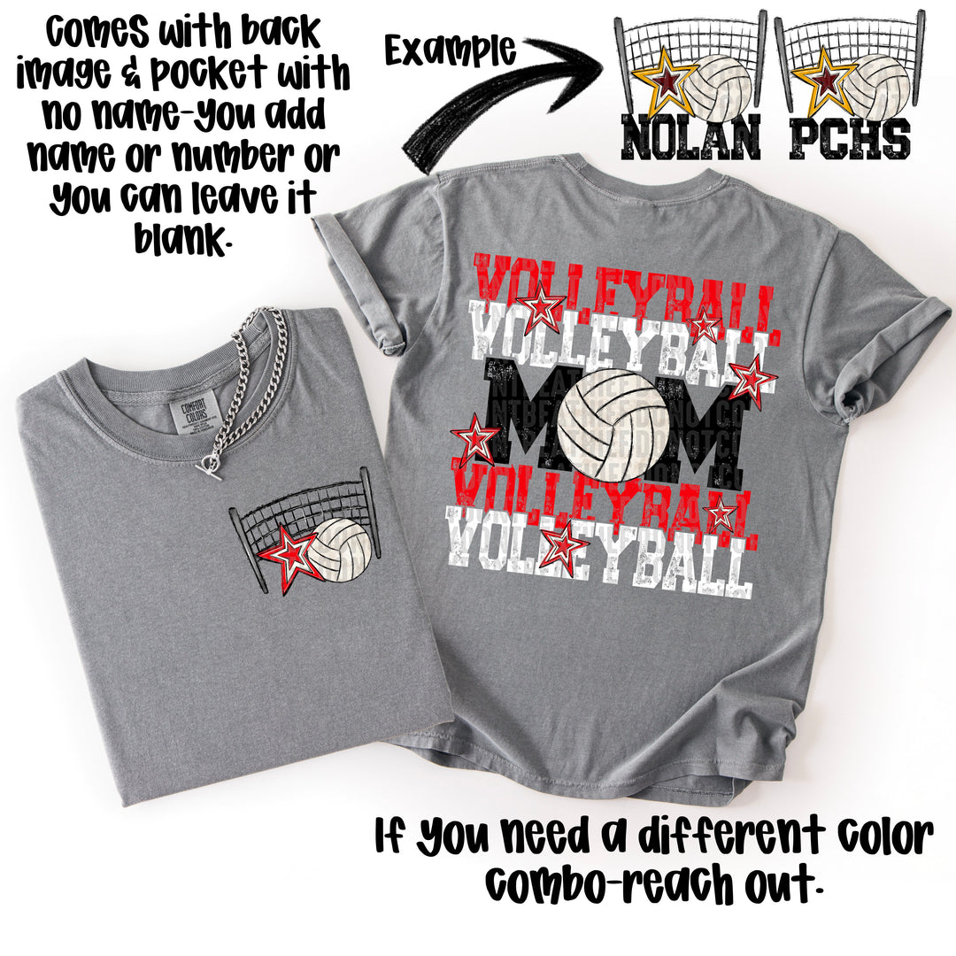 Volleyball Mom Collection BACK DTF Print